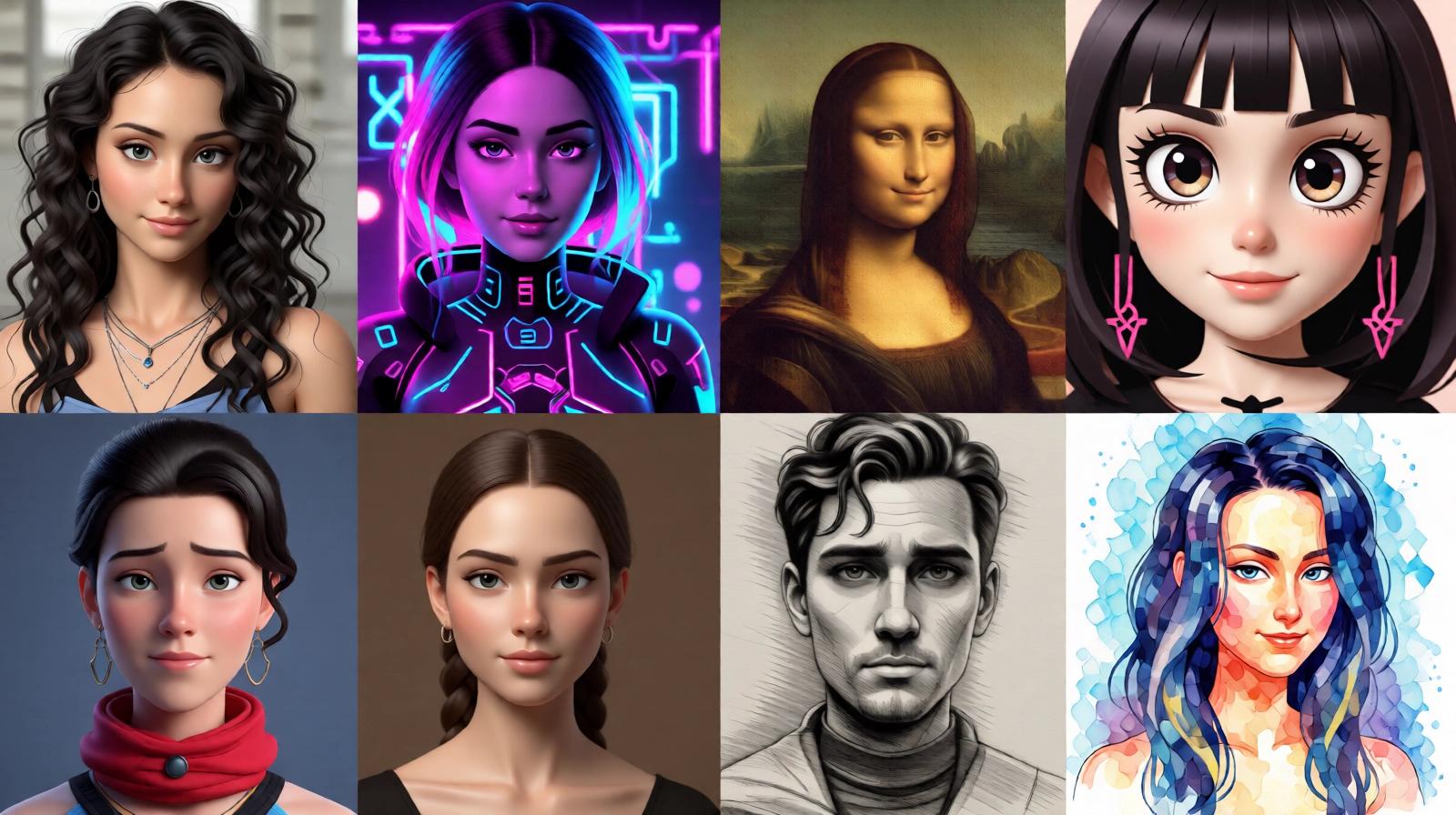 AI photo generator supporting visual