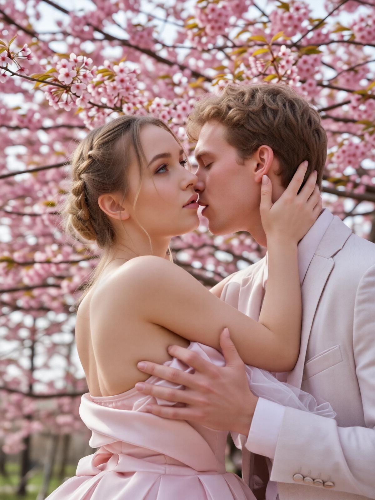 Romantic AI companion portrait variation one