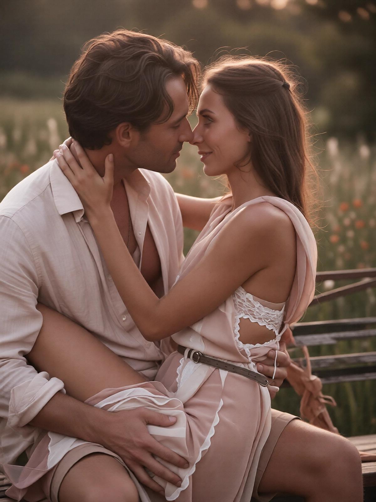 Romantic AI companion portrait variation two